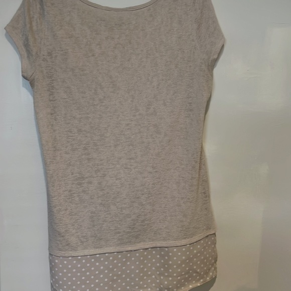 Mixed media short sleeved tunic top - Picture 5 of 5